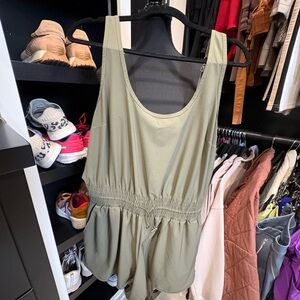Abercrombie & Fitch Sage Green Sleeveless Romper
